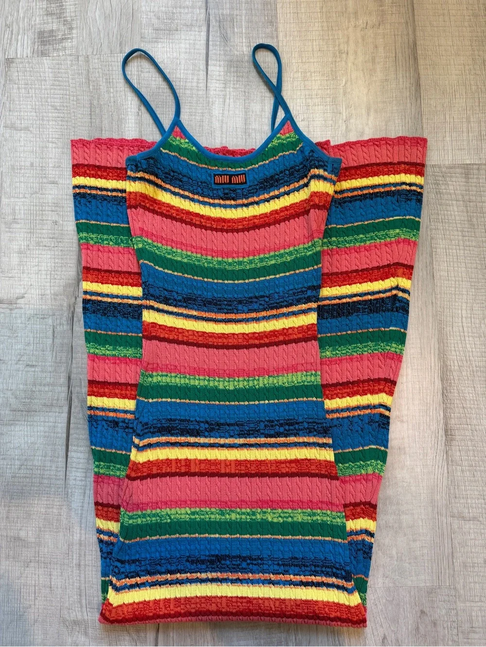 Miu Miu Multicolor Knit Maxi Dress